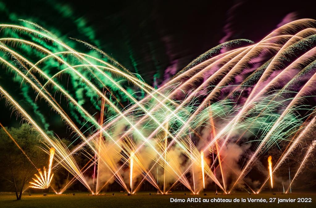 Démo d'artifice professionnel ARDI, janvier 2022