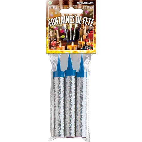 SACHET DE 3 FONTAINES DE FÊTE 95MM (pièce)