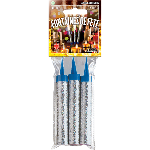 SACHET DE 3 FONTAINES DE FÊTE 95MM (pièce)