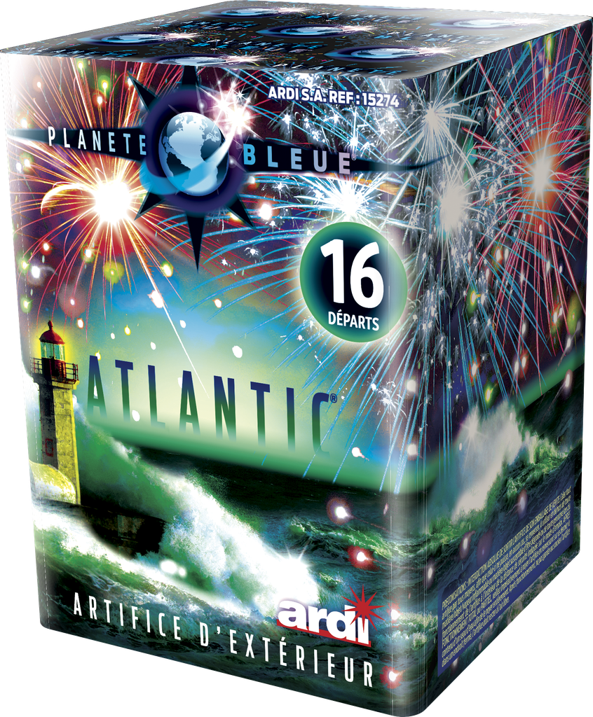 VK 16 - 25mm - 16 Dép. - Vague rouge à étoiles cligno vertes et étoiles (pièce)