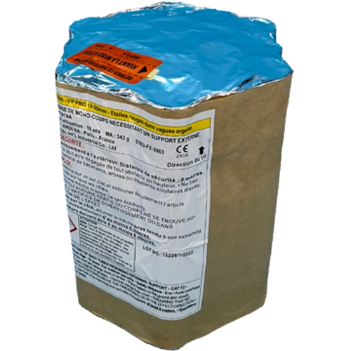 UP PRO 19 départs-30 mm - Etoiles rouges dans vagues argent (pièce)