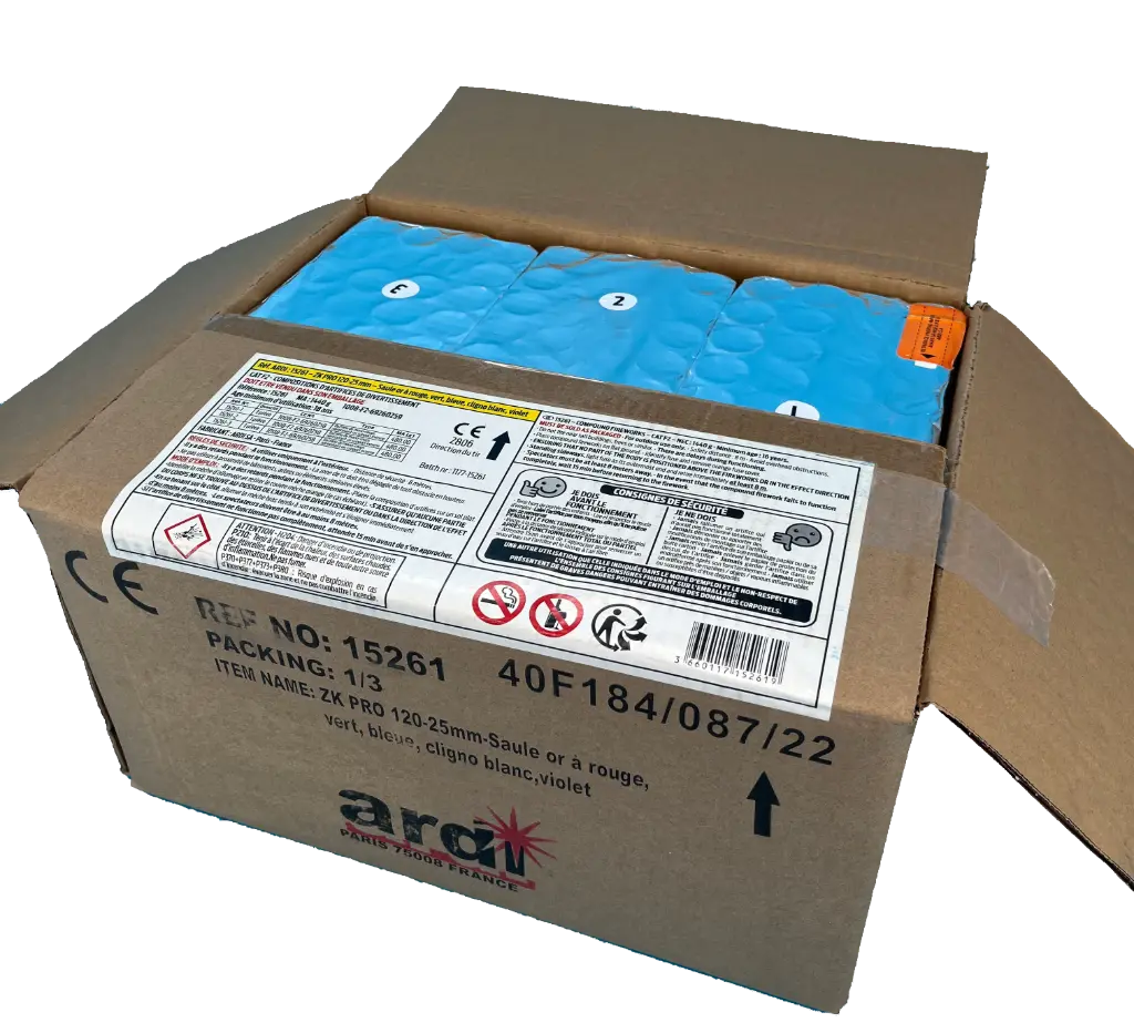 ZK PRO 120-25mm-Saule or à rouge, vert, bleue, cligno blanc,violet