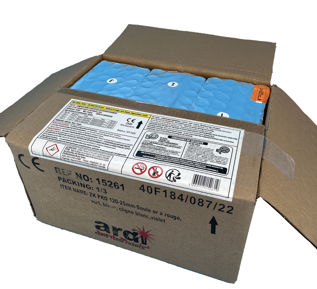 ZK PRO 120-25mm-Saule or à rouge, vert, bleue, cligno blanc,violet