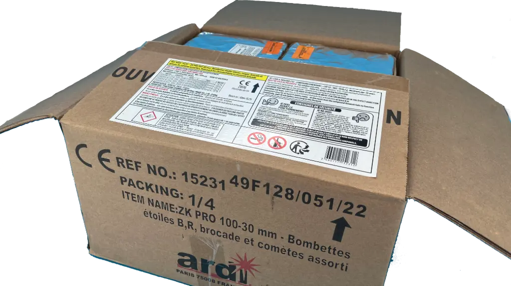 ZK PRO 100-30 mm - Bombettes étoiles B, R, brocade et comètes assorti