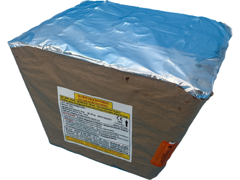 ZK PRO 42V - 30mm Salve bombettes Pot à feu bleu, blanc, rouge final 