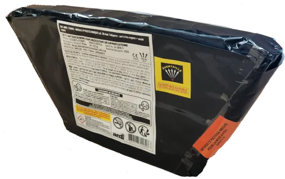 MODULE PYRO - 30 mm/9dép-PAF courone brocade or/arg (pièce)