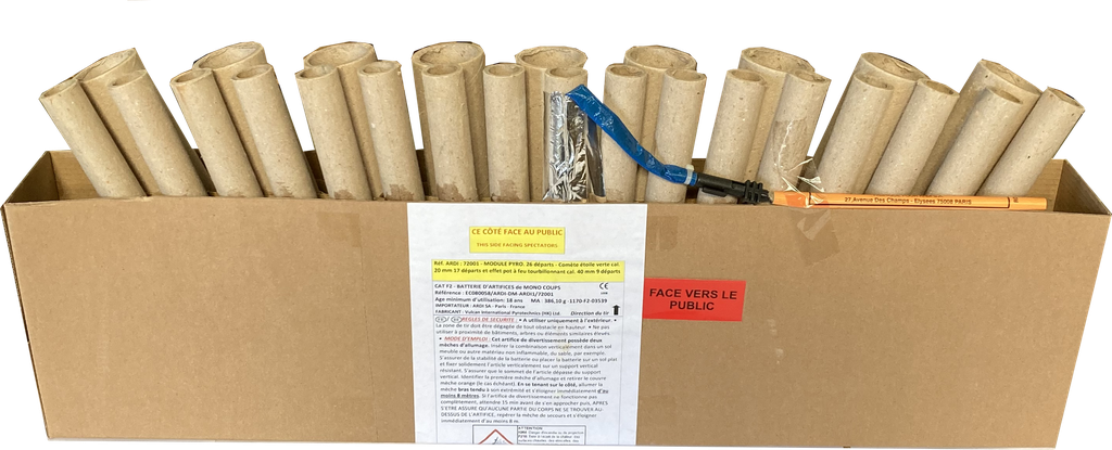 MODULE PYRO - 25mm/40dép-ef.tonnerre flash/comè.arg (pièce)