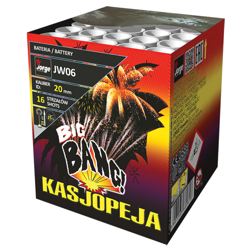 KASJOPEJA - Compact 16 Départs – 20mm - bombettes saule or à comètes et pointes assorties (pièce)