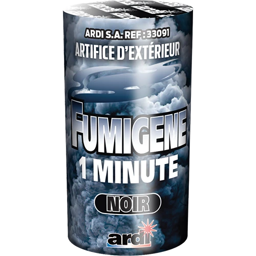 POT FUMIGENE 1 MN NOIR (pièce)