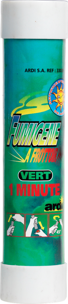 TUBE FUMIGÈNE À FROTTOIR 1mn Vert (pièce)