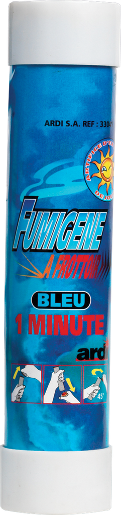 TUBE FUMIGÈNE À FROTTOIR 1mn Bleu (pièce)