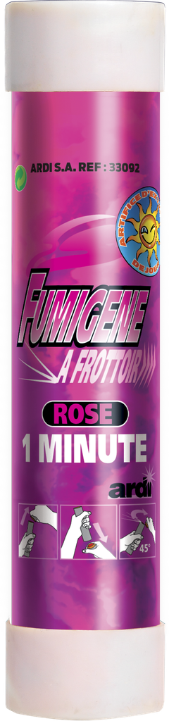 TUBE FUMIGÈNE À FROTTOIR 1mn Rose (pièce)