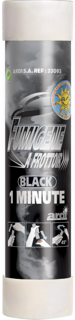 TUBE FUMIGÈNE À FROTTOIR 1mn Noir (pièce)