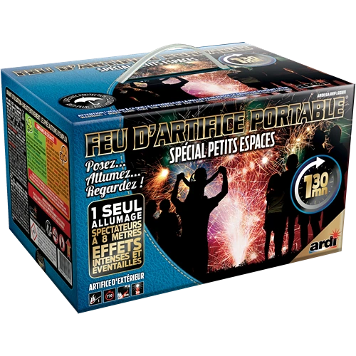 FEU D'ARTIFICE PORTABLE® DE PROXIMITÉ 1MN30 (pièce)