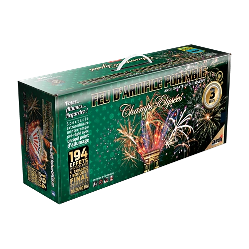 FEU D'ARTIFICE PORTABLE® CHAMPS-ÉLYSÉES® 3MN