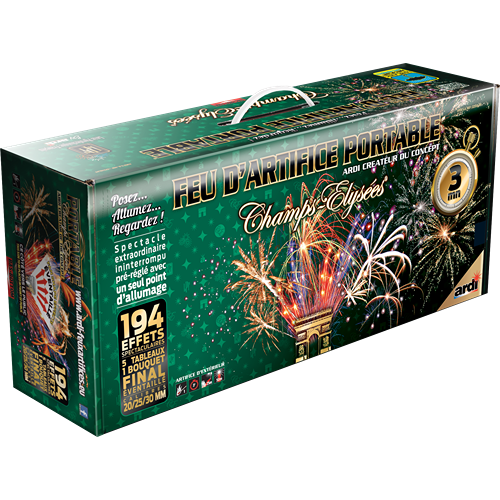 FEU D'ARTIFICE PORTABLE® CHAMPS-ÉLYSÉES® 3MN