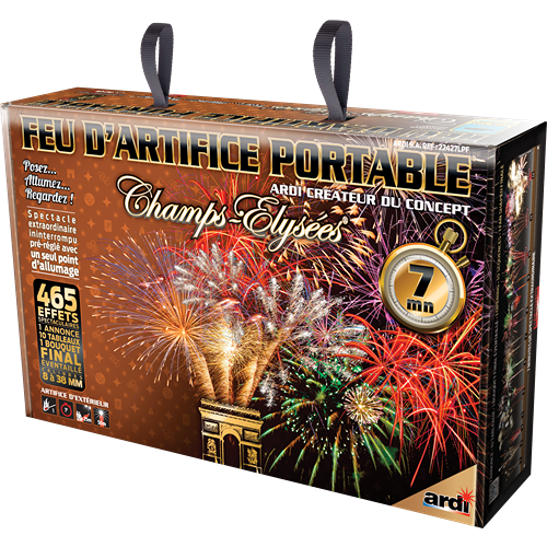 FEU D'ARTIFICE PORTABLE® CHAMPS-ÉLYSÉES® 7MN