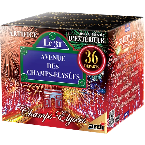 CL PRO 36-20mm palmier rouge vert scintil. étoile bleue verte (pièce)