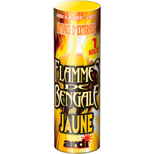 FLAMME DE BENGALE 1MN JAUNE