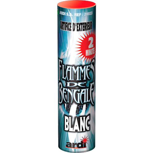 FLAMME DE BENGALE 2mn Blanc (carton complet)