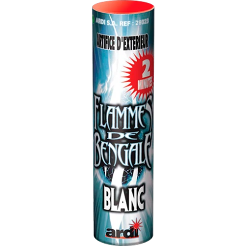 4 FLAMMES DE BENGALE 2mn Blanc