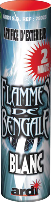 FLAMME DE BENGALE BLANC 2 MN (pièce)