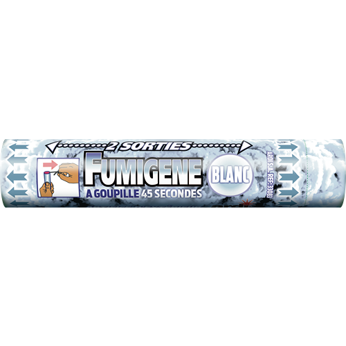 FUMIGÈNE DOUBLE SORTIE A GOUPILLE BLANC