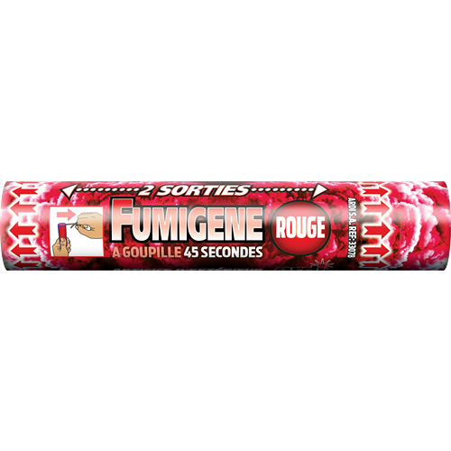 FUMIGENE DOUBLE SORTIE A GOUPILLE ROUGE