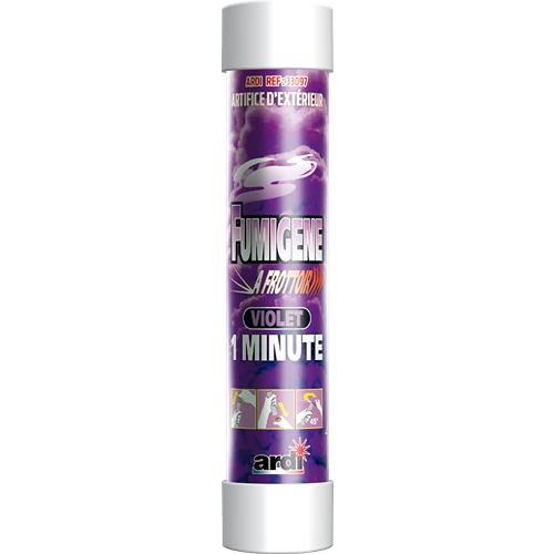 TUBE FUMIGÈNE À FROTTOIR 1MN VIOLET
