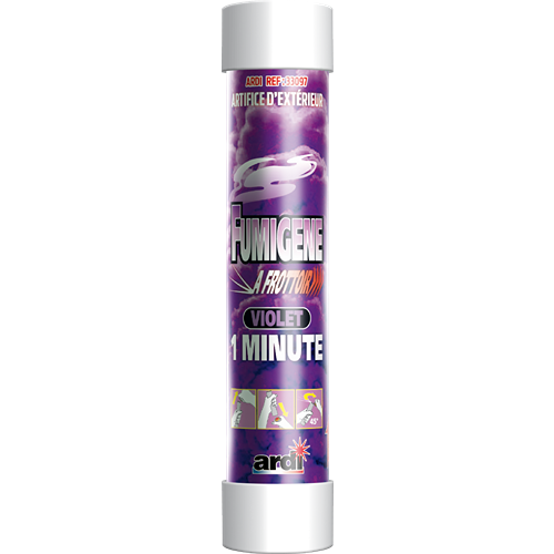 TUBE FUMIGÈNE À FROTTOIR 1MN VIOLET