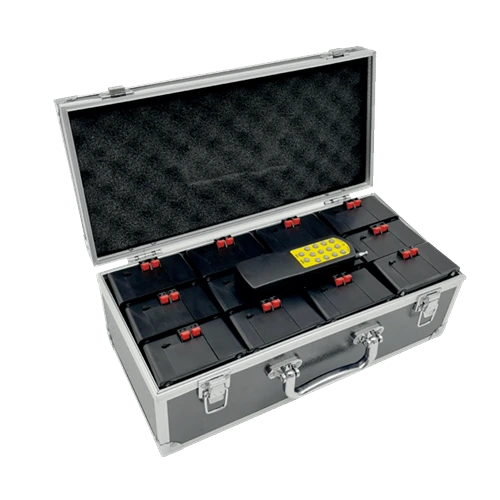 VALISETTE DE 12 SYSTÈMES DE TIR POUR 12 JETS DE SCÈNE