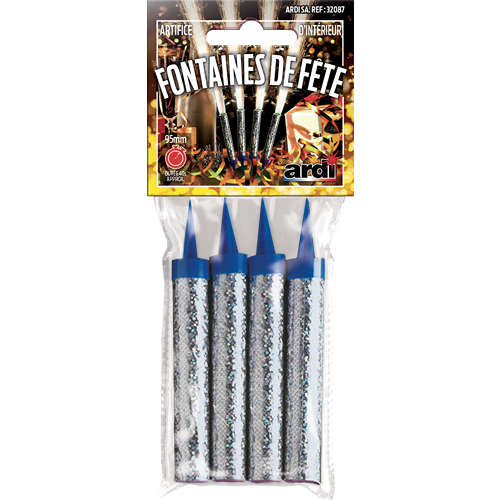 SACHET DE 4 FONTAINES DE FÊTE 95MM