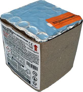 CL PRO 25 - Cal. 20mm -  Comètes blanches et bombettes palmes argent et étoiles bleues.