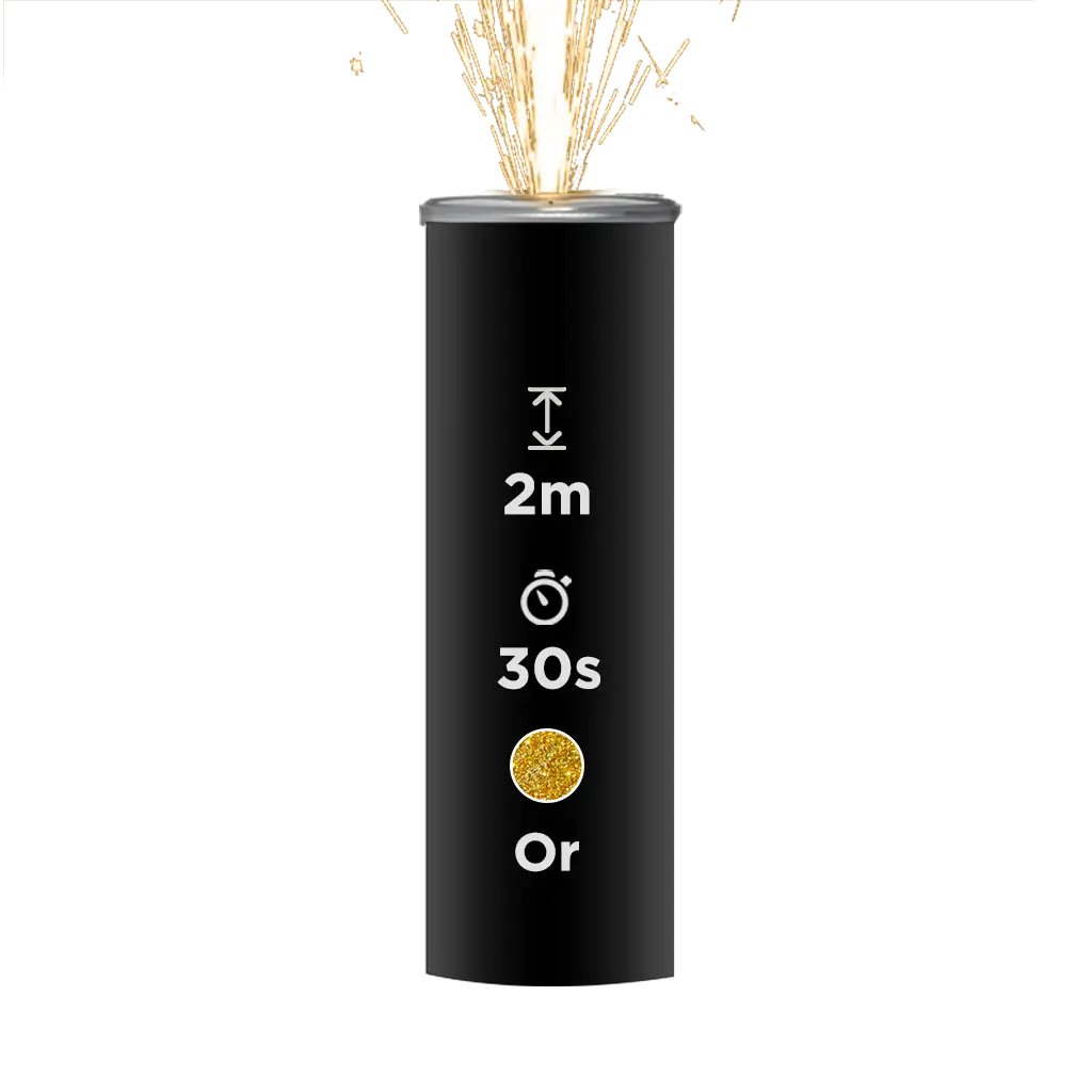 JET SCENE SPARKLERS FULL BLACK - Fontaine Int Ext Or - 2m/25s