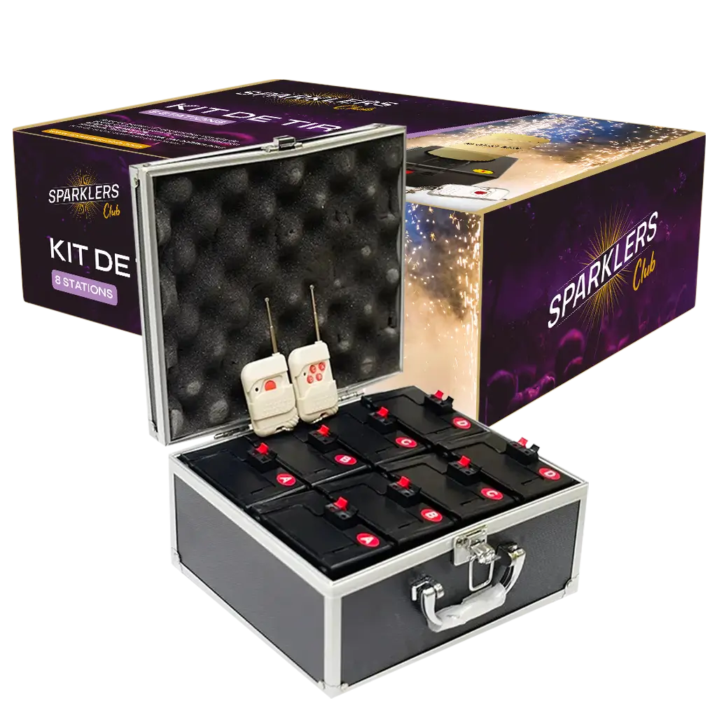 SPARKLERS - Set de 2 systèmes de tirs pour jets de scène