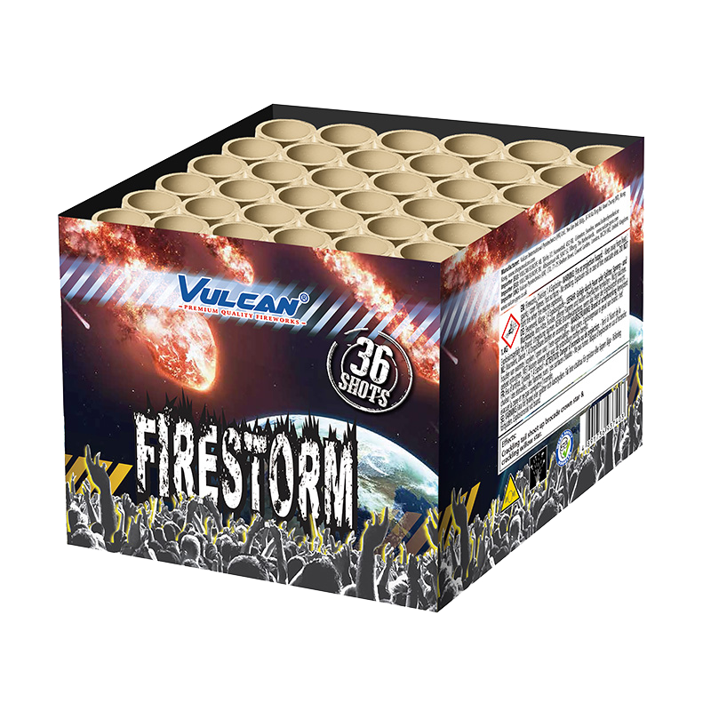 FIRESTORM - Cal.25mm - 36 Départs comètes et bombettes crépitantes