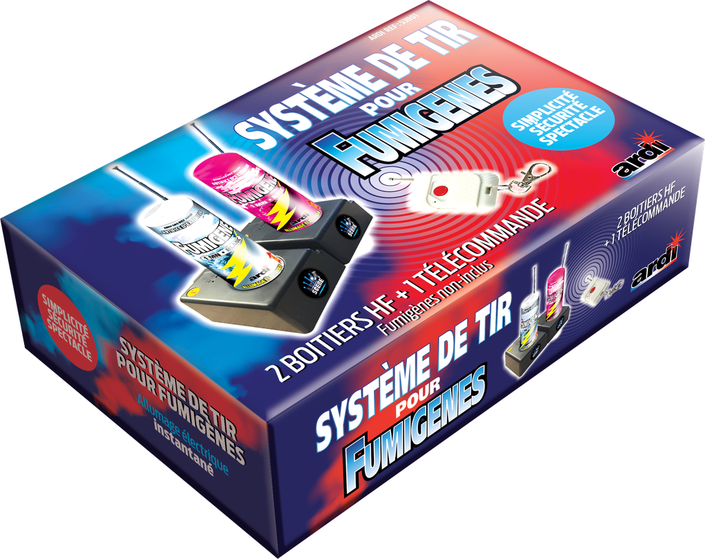 BOITE 2 SYSTEMES DE TIR POUR FUMIGENE