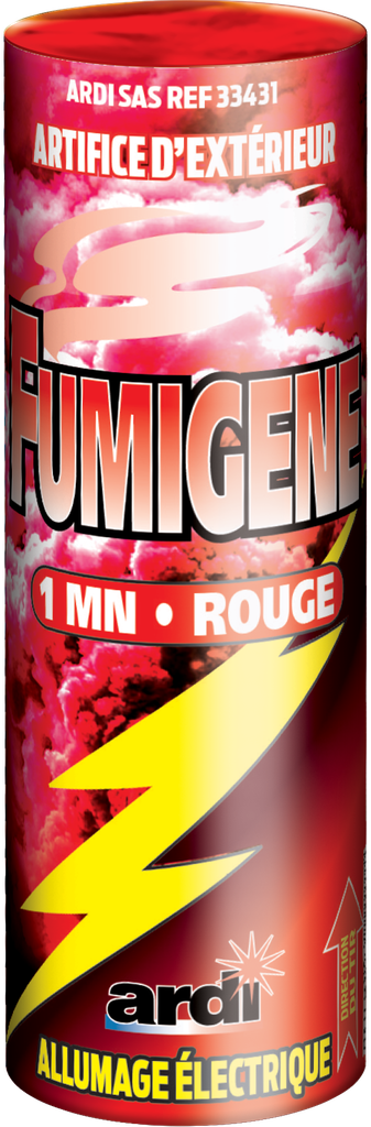 FUMIGÈNE ALLUMAGE ÉLECTRIQUE 1 MINUTE ROUGE