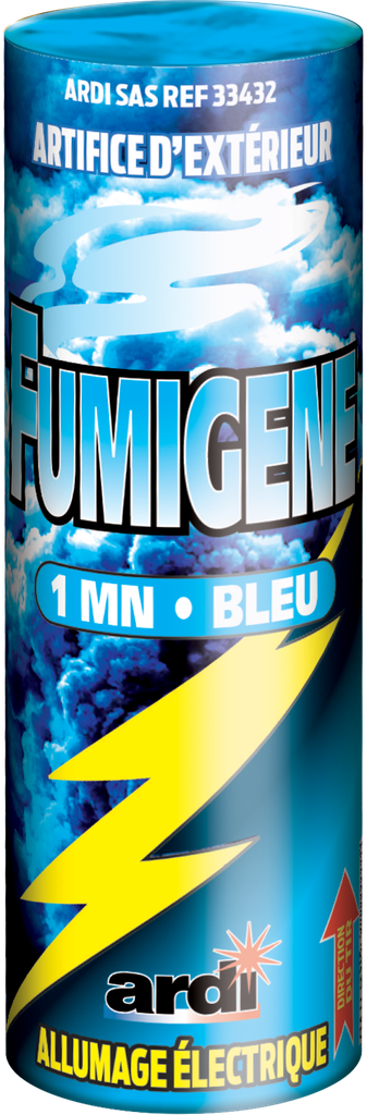 FUMIGÈNE ALLUMAGE ÉLECTRIQUE 1 MINUTE BLEU (pièce)