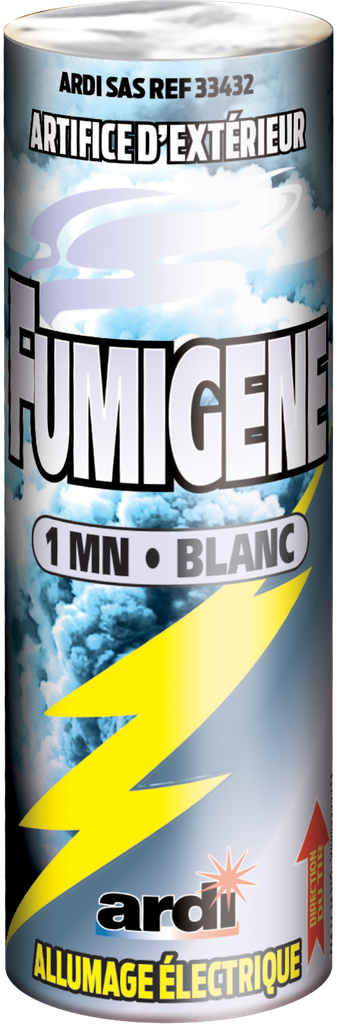 FUMIGÈNE ALLUMAGE ÉLECTRIQUE 1 MINUTE BLANC (pièce)