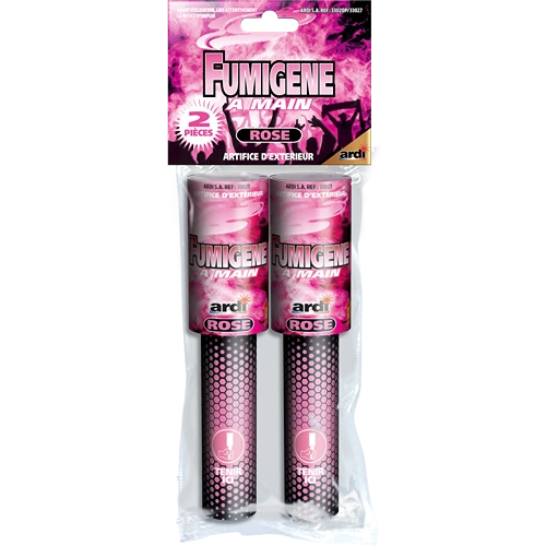 SACHET DE 2 FUMIGÈNES À MAIN ROSE (pièce)