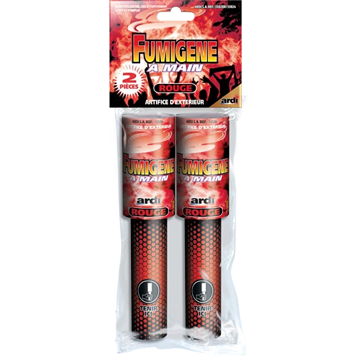SACHET DE 2 FUMIGÈNES À MAIN ROUGE