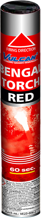 FLAMME DE BENGALE 1mn Rouge (pièce)