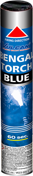 FLAMME DE BENGALE 1mn Bleu