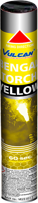 FLAMME DE BENGALE 1mn Jaune (pièce)