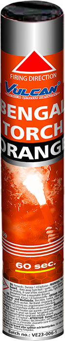 FLAMME DE BENGALE 1mn Orange (pièce)