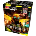 RIAKEO  Couronne en brocart doré et saule doré avec stroboscope rouge