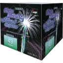 Saule scintillant argenté à queue de comète verte