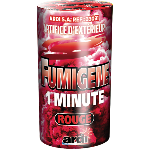 POT FUMIGÈNE 1 MN ROUGE (pièce)
