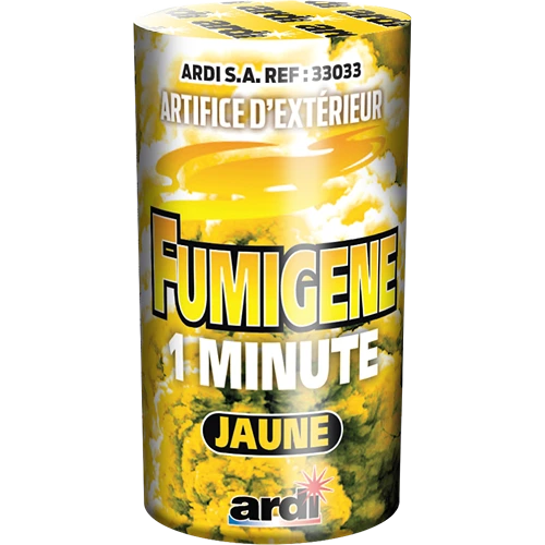 POT FUMIGÈNE 1 MN JAUNE (pièce)